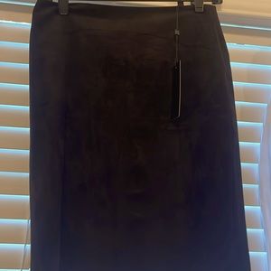 BCBG black suede skirt NWT
